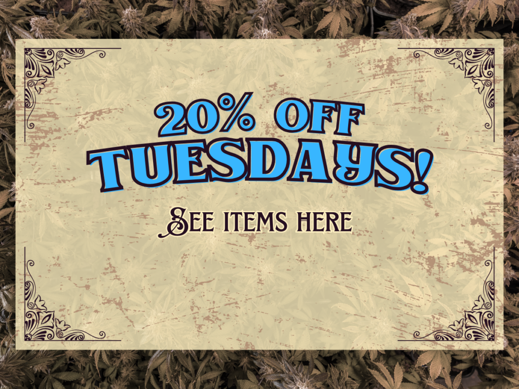 20% off tuesdays at tree house
